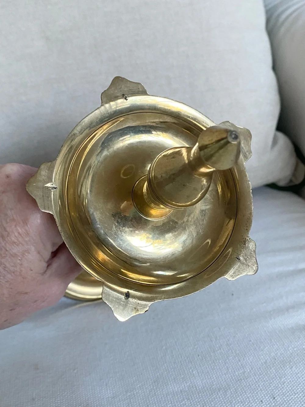 10” Vintage Solid Brass Nilavilakku Diya Oil Lamp Traditional Indian Pooja Decor